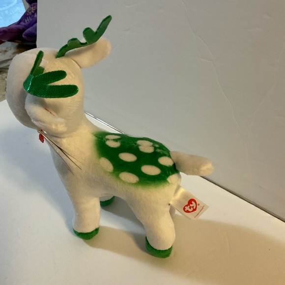 Ty Beanie Baby Peppermint Reindeer - Picture 3 of 6